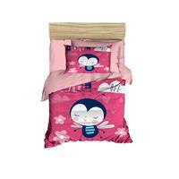 Dijital Baskılı 3d Pamuklu Yenidoğan Bebek Nevresim Takımı Cute Bee Pink