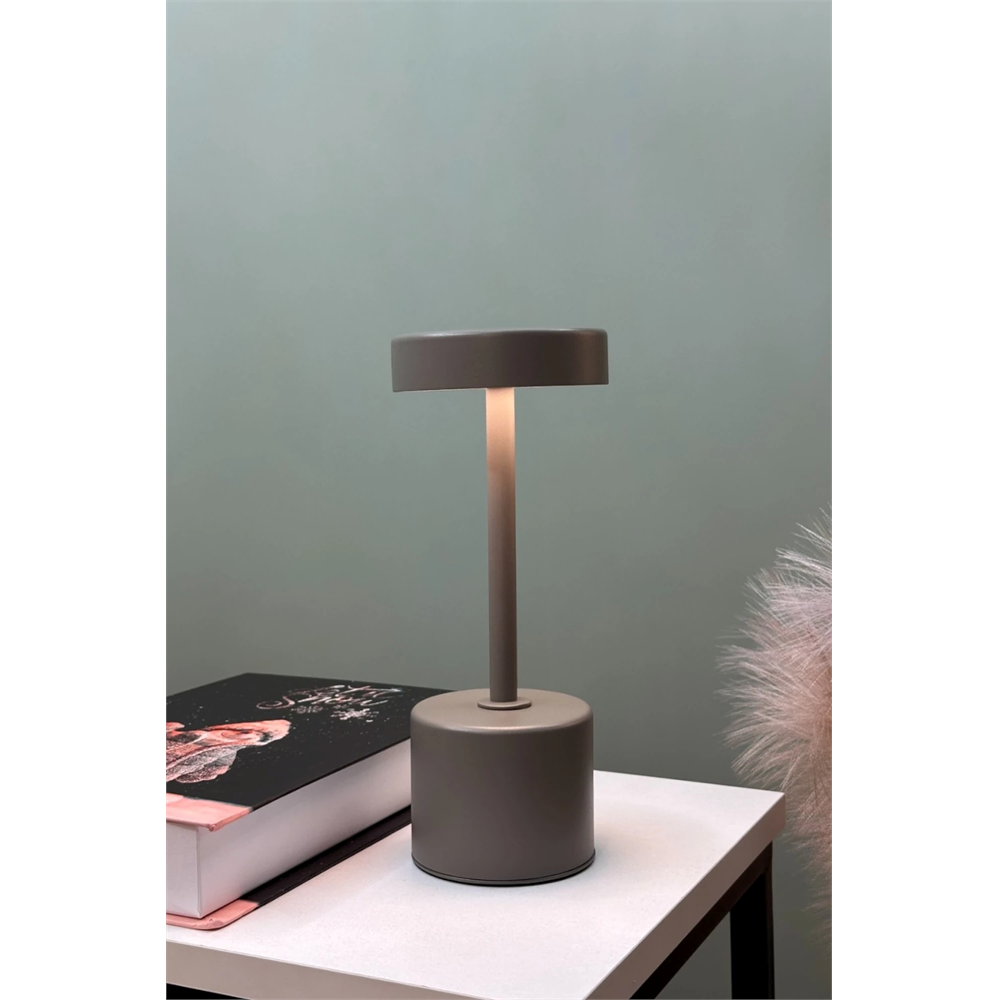 Modesco Avela 3 Kademe On-Off Şarjlı Masa Lambası Gri