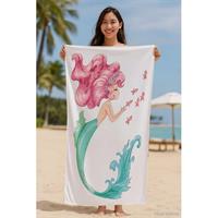 SeaDream Tropikal Desenli Plaj Havlusu 70X140 Cm Denizkızı