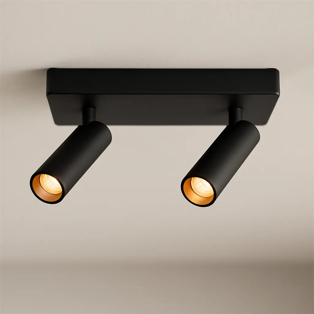 Jupiter 2 Li Sıva Üstü Hareketli Led Spot Siyah - Oranj