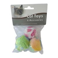 Eastland 3lü Top Kedi Oyuncağı Tıkırtılı 4cm Çap