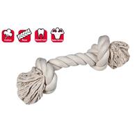 Karlıe 2 Düğümlü İp Köpek Oyu. M 30 Cm Beyaz