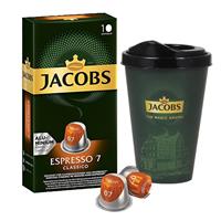 Jacobs Espresso 7 Classico Nespresso Uyumlu Kapsül Kahve 10 Adet 2 Adet  Alana x Jacobs Mug 400 ml Hediye