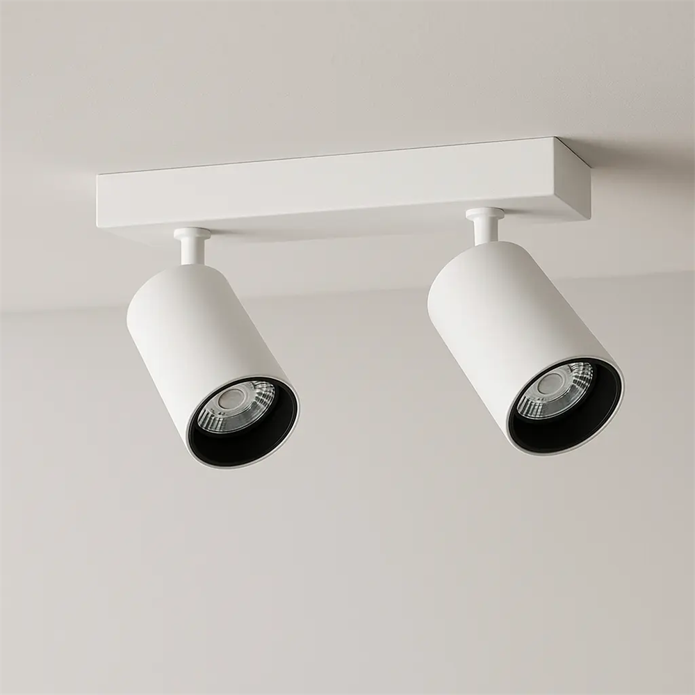 Jupiter 2 Li Sıva Üstü Hareketli Spot Beyaz - Siyah