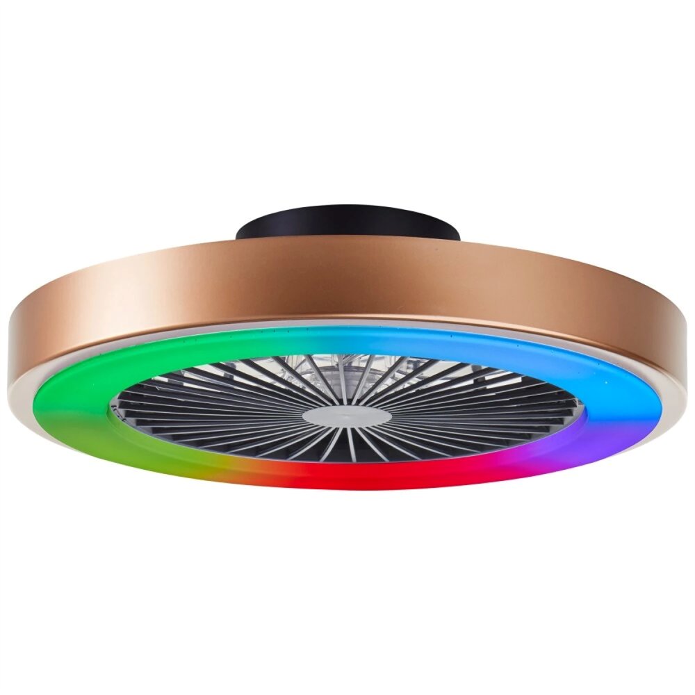 Brilliant Slimline Vantilatörlü Led Armatür RGB Kumadanlı Kahverengi