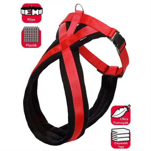 Karlıe Göğüs Tasma Ymş. Gçl. 84-120cm Siyah-kırm.