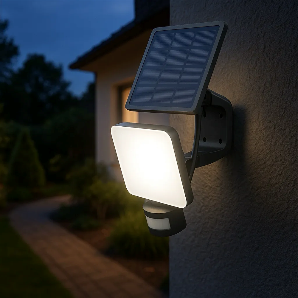 Braytron Solaris 15W Sensörlü Antrasit Solar Led Projektör 4000K Siyah