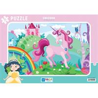 Blue Focus Unicorn (Tek Boynuzlu At) - Puzzle 30 Parça