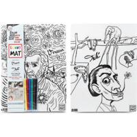 Funny Mat - Vıncent Van Gogh Ve Salvador Dalı 6'Lı Kalem Hediyeli 30 x 40 cm