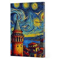 Van Gogh 5 - Galata Çizgili Yan Boyamalı Defter