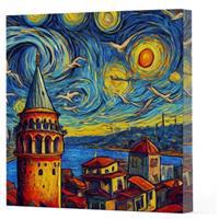 Van Gogh 5 Galata - Çizgisiz Yan Boyamalı Defter