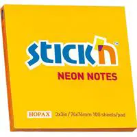 Gıpta Stickn Yapışkanlı Not Kağıdı 76 x 76 mm 100 Yaprak - Fosforlu Turuncu