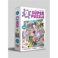 2 Süper Puzzle - Nasrettin Hoca Keloğlan +4 Yaş