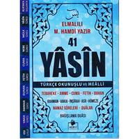 41 Yasin Çanta Boy Türkçe Okunuşlu ve Mealli Mavi Kapak