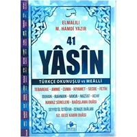 41 Yasin Türkçe Okunuşlu ve Mealli-Mavi Kapak Orta Boy
