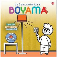 Değerlerimizle Boyama Kitabı Temizlik Çevre Bilinci Sorumluluk