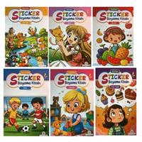 Neşeli Boyama Kitabı Sticker (6 Kitap Set)