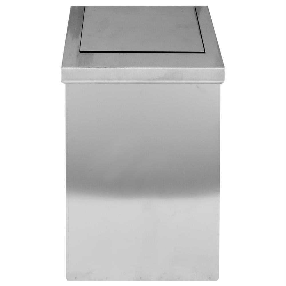 Dayco 0811 Çöp Kovası Paslanmaz Çelik Sallanır Kapak 16 L - Metalik..