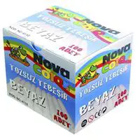 Nova Color Tozsuz Tebeşir 100 Adet - Beyaz