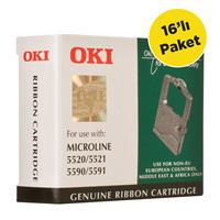 OKI 01277801 ML5520 ML5521 ML5590 ML5591 Yazıcı Şeridi16 Adet - Siyah
