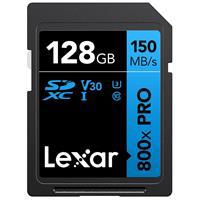 LEXAR 128GB LSD0800P128G-BNNNG SD PROFESSIONAL 800X PRO SDXC UHS-I CARDS UP TO 150MB/S READ 45MB/S WRITE C10 V30 U3