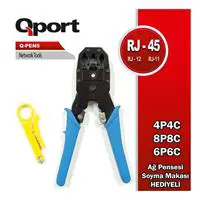 Q Port (Q-PEN5) RJ45/RJ11/RJ12 KABLO SIKMA PENSESI + KABLO SIYIRICI