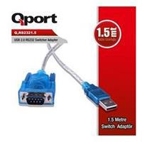 Q Port 1.5 Metre USB 2.0 to Rs232 Çevirici Kablo (Q-RS2321.5)