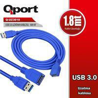Q Port 1.8 Metre USB 3.0 Uzatma Kablosu (Q-UZ3018)