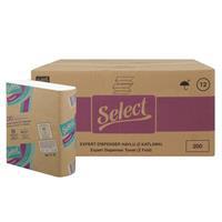 Select Expert Deluxe Z Katlama Kağıt Havlu Çift Katlı 23 x 21 cm 200 Yaprak - 12 Adet