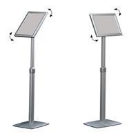 Snapper Fleksi Menü ve Yönlendirme Panosu Gönye Köşe Çerçeveli A3 - Metalik Gri