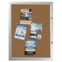 Snapper İlan Panosu Mantar Zeminli Kilitli Poster Ölçüsü A4 x 9 - Metalik Gri