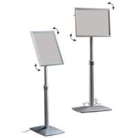 Snapper Fleksi Menü ve Yönlendirme Panosu Işıklı Gönye Çerçeveli A3 - Metalik Gri