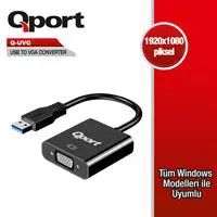 Q Port (Q-UVG) USB 3.0 TO VGA CEVIRICI