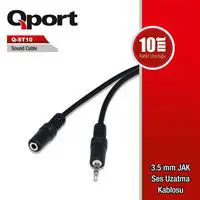 Q Port 10 METRE 3.5" SES-STEREO UZATMA KABLOSU (ERKEK-DİŞİ) Q-ST10