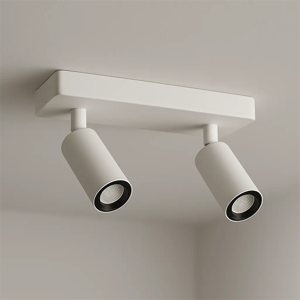 Jupiter 2 Li Sıva Üstü Hareketli Led Spot Beyaz - Siyah