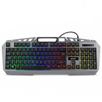 Acer OKW213 Gri RGB Rainbow Backlit Gaming Keyboard Rainbow (Kablo Uzunluğu 1,5mt)