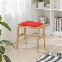 Fit Minderli Ahşap Tabure - Kırmızı 41x40x47,5 cm (GxYxD)