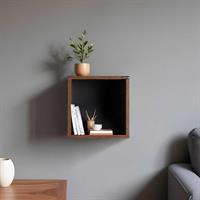 Rainbow Duvar Raf-Koyu Ceviz (Oslo Ceviz) 33x33x19 cm (GxYxD)