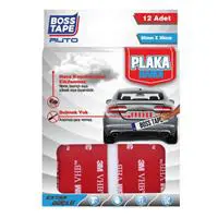 Boss Tape Plaka Yapıştırma Bandı 90mm x 30mm 12 Adet