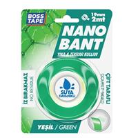 Boss Tape Çok Güçlü Çift Taraflı Nano Bant 19mm x 2mt - Yeşil