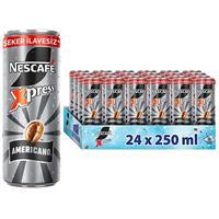 Nescafe Xpress Soğuk Kahve Americano Şekersiz 250 ml x 24 Adet
