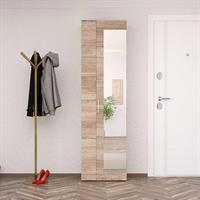 Antre 11 Raflı 2 Kapaklı Aynalı Ayakkabılık Açık Ceviz(Tori) 60x212x36 cm (GxYxD)