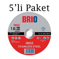 Brio Kesme Taşı 180X16 Inox 5'li Paket