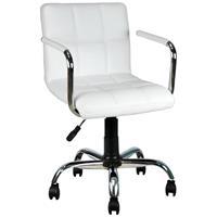 Bürocci 9503D0109 Carla Çalışma Koltuğu-Beyaz Deri