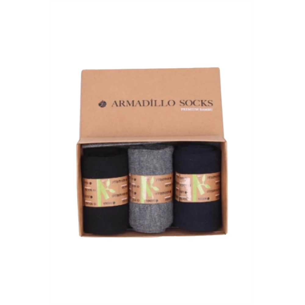 Çorap: Amadillo Premium Bambu Kutulu-Uzun Soket GRİ-LACİVERT-SİYAH GRİ-LACİVERT-SİYAH 39-42