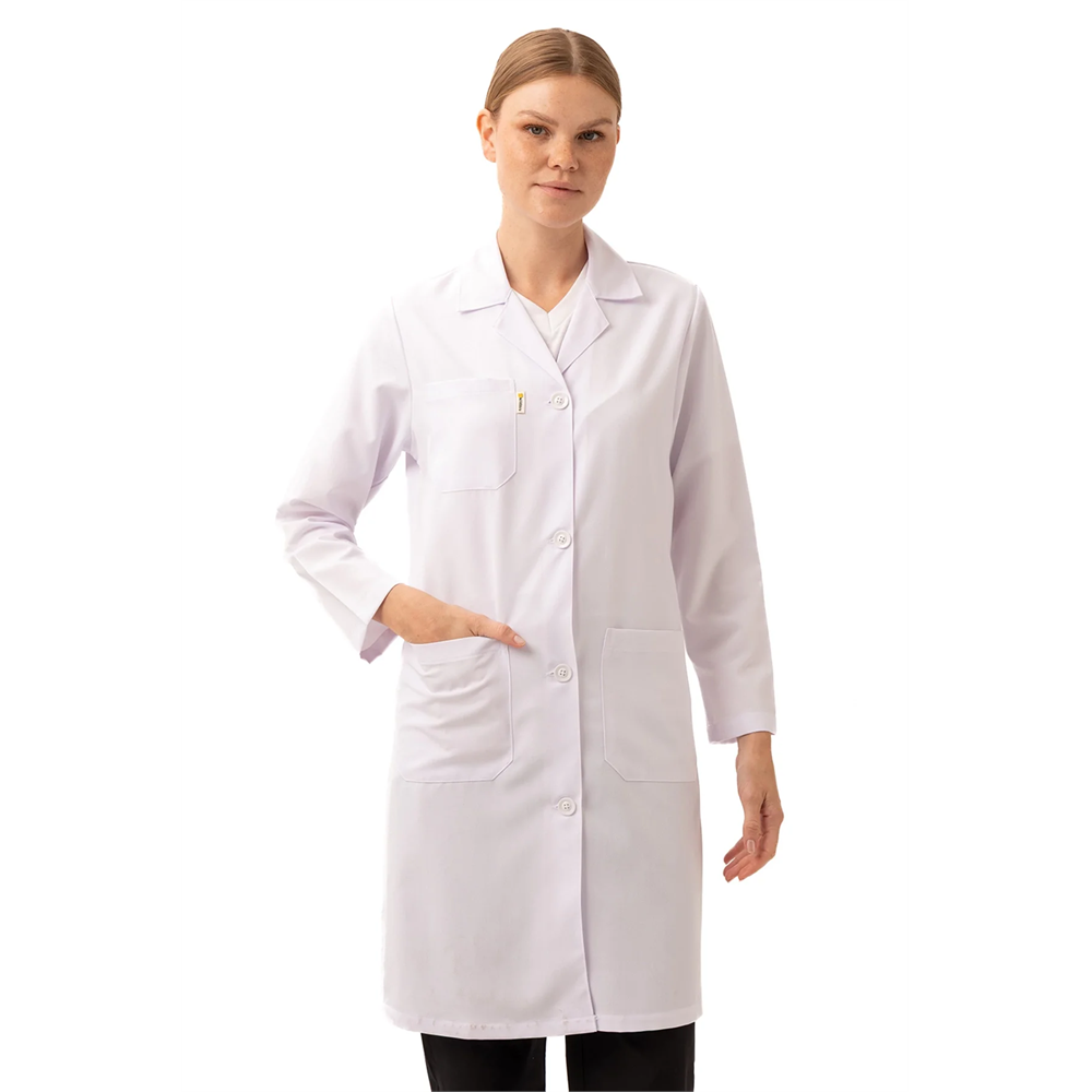 Cordata Kadın Beyaz Doktor Hemşire Laboratuvar Önlüğü Şık Dayanıklı ve Konforlu BEYAZ S