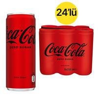 Coca Cola Zero Şekersiz Slim 250 ml x 24 Adet