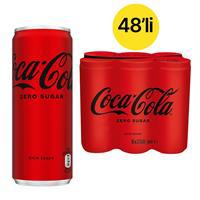 Coca Cola Zero Şekersiz Slim 250 ml x 48 Adet