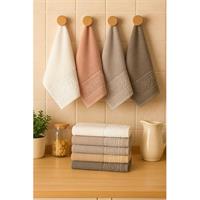 6 Parça Mutfak Havlusu Seti %100 Pamuklu Dalga