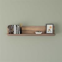 Dekoratif Duvar Rafı - Koyu Ceviz (Oslo Ceviz) 120x25x20 cm (GxYxD)